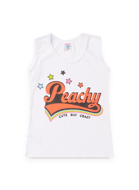 camiseta branco peachy piradinhos