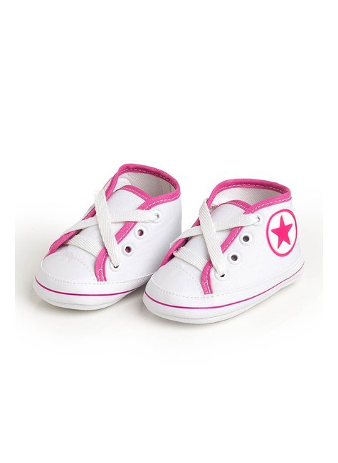 tenis branco estrela pink piradinhos menina bebe infantil