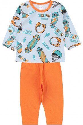 pijama menino infantil piradinhos inverno azul