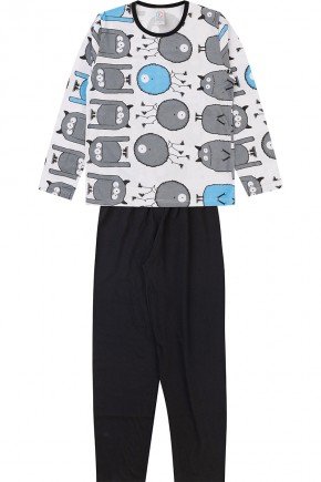 pijama branco juvenil piradinhos menino