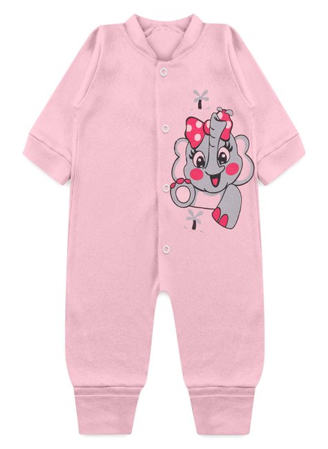 macaco bebe menina infantil rosa suedine piradinhos estampa