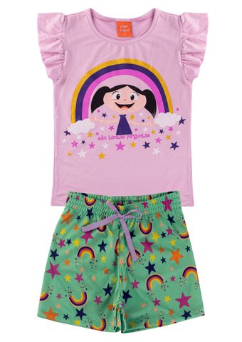 Conjunto Moletom Bebê Menina Sweet Bear Lilás