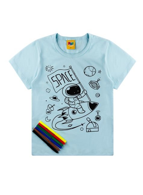Camiseta Para Colorir Infantil